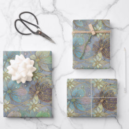 Elegant Flora Design Luxury Matte Gift Inpakpapier Vel