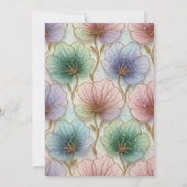 Elegant Flora Design Wedding Invitation Kaart (Achterkant)