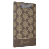 Elegant floraal chique gouden damast patroon klembord (Rechts)