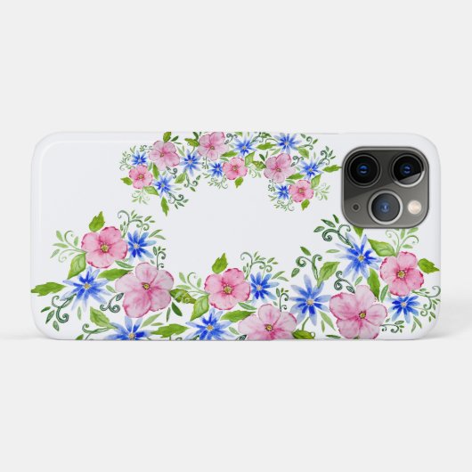 Elegant floraal decoratiepatroon Case-Mate iPhone case (Achterkant (horizontaal))