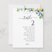 Elegant floraal geel wit blauw Zitschema (Voorkant)