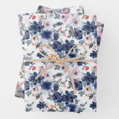 elegant floraal getild patroon inpakpapier vel (In situ)