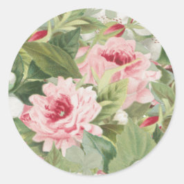 Elegant floraal roos  sticker