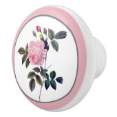 Elegant floraalroze  roos keramische knop (Rechts)