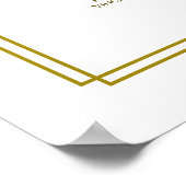 Elegant Floral 19 Tafel-weddenschapenkaart Poster (Hoek)