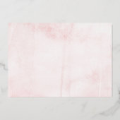 Elegant Floral 2e verjaardag Folie Uitnodiging (Achterkant)