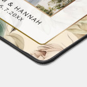 Elegant Floral 3-foto w / bruiloft script Bureaumat (Hoek)