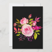 Elegant Floral 50 & Fabulous Birthday Invitation Save The Date (Achterkant)