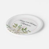 Elegant Floral 50th Birthday Papieren Bordje (Gekanteld)