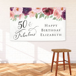 Elegant Floral 50th Birthday Party Spandoek