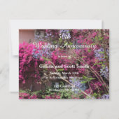 Elegant Floral 50th Wedding Jubileum Uitnodiging (Voorkant)