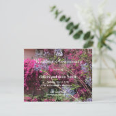 Elegant Floral 50th Wedding Jubileum Uitnodiging (Staand voorkant)