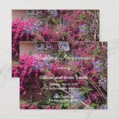 Elegant Floral 50th Wedding Jubileum Uitnodiging (Voorkant / Achterkant)