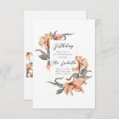 Elegant Floral 60th Birthday Invitation Bedankkaart (Voorkant / Achterkant)