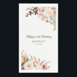Elegant Floral 60th Birthday Party Servet<br><div class="desc">Botanical Pastel Floral 60th Birthday Party Paper Guest Handdoeken die u gemakkelijk kunt aanpassen met de feestdetails door op de knop "Personaliseren" te klikken. Met modern bloemboeket succulent en script moderne typografie. Perfect voor een verrassingsfeest of een mijlpaalviering</div>
