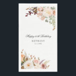 Elegant Floral 60th Birthday Party Servet<br><div class="desc">Botanical Pastel Floral 60th Birthday Party Paper Guest Handdoeken die u gemakkelijk kunt aanpassen met de feestdetails door op de knop "Personaliseren" te klikken. Met modern bloemboeket succulent en script moderne typografie. Perfect voor een verrassingsfeest of een mijlpaalviering</div>