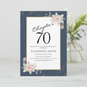 Elegant Floral 70ste verjaardag Kaart (Staand voorkant)