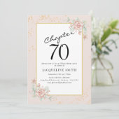Elegant Floral 70ste verjaardag Kaart (Staand voorkant)