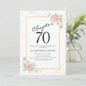 Elegant Floral 70ste verjaardag Kaart (Staand voorkant)