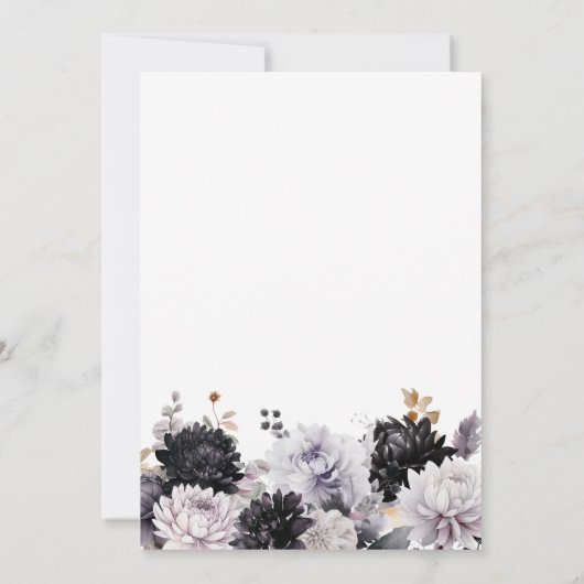 Elegant Floral 70th Birthday Party Kaart (Achterkant)