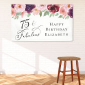 Elegant Floral 75th Birthday Party Spandoek
