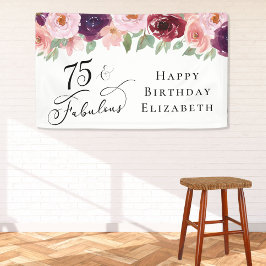 Elegant Floral 75th Birthday Party Spandoek