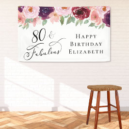 Elegant Floral 80th Birthday Party Spandoek