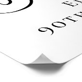 Elegant Floral 90th Birthday Party Poster (Hoek)