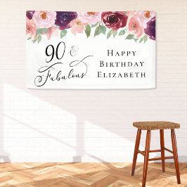 Elegant Floral 90th Birthday Party Spandoek