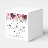 Elegant Floral 90th Birthday Party Thank You Bedankdoosjes (Voorkant Zijde)