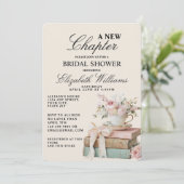 Elegant Floral A New Chapter Bridal Shower Kaart (Staand voorkant)