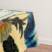  Elegant Floral Aangepaste Tekst Foto Geel Tafelkleed (Voorbeeld)