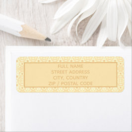 Elegant Floral Accented Etiket
