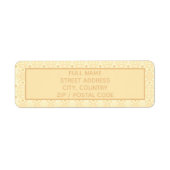 Elegant Floral Accented Etiket (Voorkant)