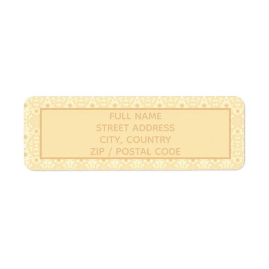 Elegant Floral Accented Etiket (Voorkant)