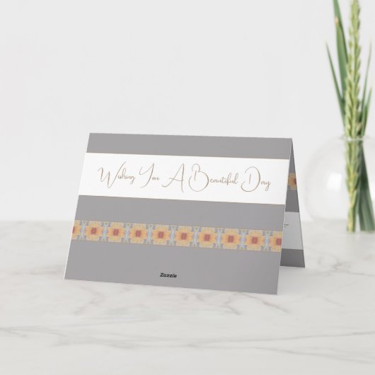 Elegant Floral Accented Kaart (Achterkant)