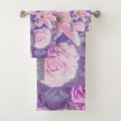 Elegant  Floral Achtergrond | Handdoekset Bad Handdoek (Insitu)