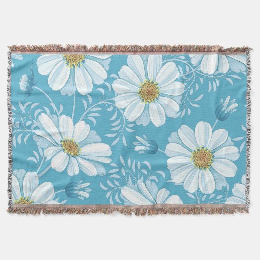 Elegant Floral Achtergrond | Throw Blanket Deken (Voorkant)