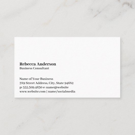 Elegant Floral Achtergrond Visitekaartje (Achterkant)