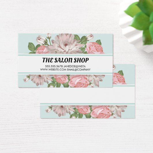 Elegant Floral Achtergrond Visitekaartje (Bureau)