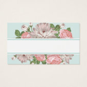 Elegant Floral Achtergrond Visitekaartje (Achterkant)