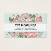 Elegant Floral Achtergrond Visitekaartje (Voorkant)