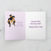 Elegant Floral African American Vaderdag Kaart (Binnen)