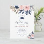 Elegant Floral Afstuderen 2025 Kaart (Staand voorkant)