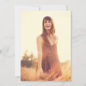 Elegant Floral Afstuderen aankondiging (Achterkant)