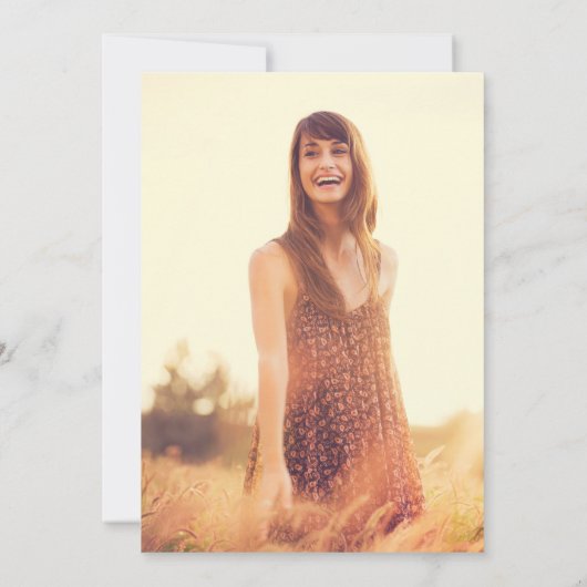 Elegant Floral Afstuderen aankondiging (Achterkant)