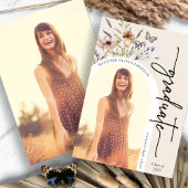 Elegant Floral Afstuderen aankondiging