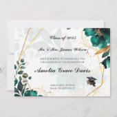 Elegant Floral Afstuderen Aankondiging – 2025 (Voorkant)