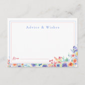 Elegant Floral Afstuderen Advies Informatiekaartje (Voorkant)