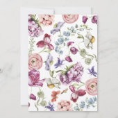 Elegant Floral Afstuderen Dank u kaart (Achterkant)